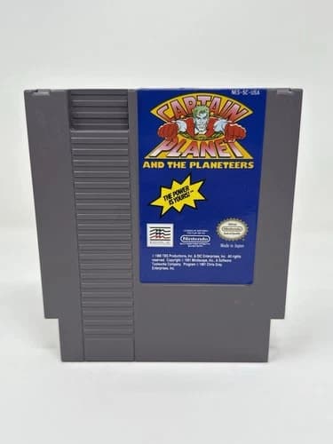 Captain Planet and the Planeteers (Nintendo NES, 1991) Authentic. Tested Working