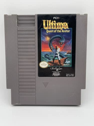 Ultima: Quest of the Avatar (Nintendo NES, 1990) Authentic Game Only Great Shape
