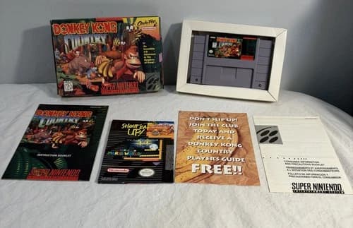 Donkey Kong Country SNES Super Nintendo Complete CIB Tested Works!