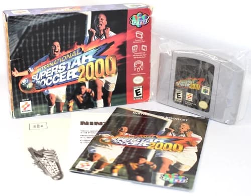 International Superstar Soccer 2000 N64 Complete CIB Good Condition w/ RARE REG!