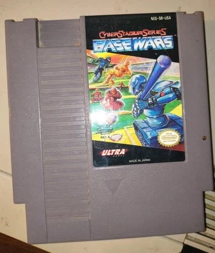 Nintendo NES Cyber Stadium Series Base Wars Game. Good Shape Works
