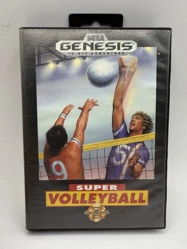 Super Volleyball Sega Genesis 1991 CIB Complete in Box Tested & Works. Authentic