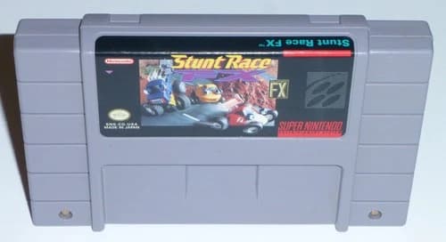 Stunt Race FX (Super Nintendo SNES Authentic Game) Cleaned Tested Working
