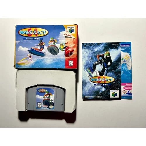 Wave Race 64 (Nintendo 64 N64)Works Authentic Complete CIB🔥Good shape!