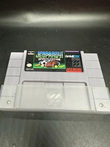Jeopardy Sports Edition Super Nintendo Entertainment System SNES 1993 Tested