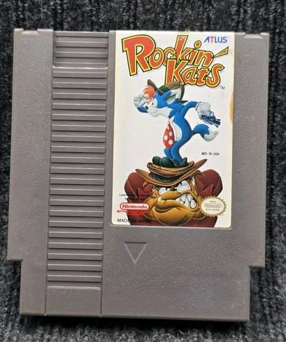Rockin' Kats Nintendo NES Cartridge Only Tested Working Atlus Rental READ