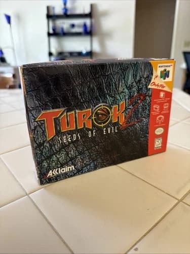 Turok 2 Seeds of Evil - Nintendo 64 (N64) - Complete In Box - Tested