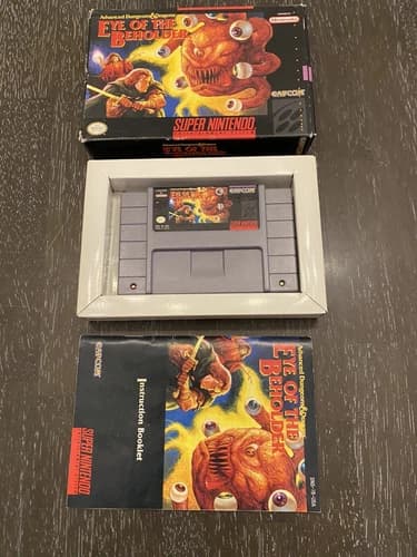 Advanced Dungeons & Dragons Eye of the Beholder SNES Super Nintendo CIB Complete