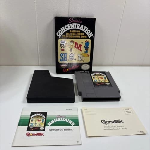 NES Nintendo - Classic Concentration - CIB Complete in Box w/ Reg Card - Tested