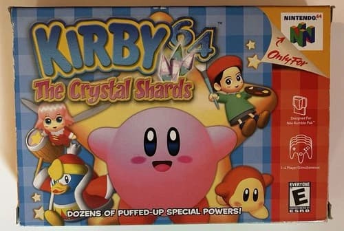 Nintendo Kirby 64: The Crystal Shards N64 Complete Manual Box Cartridge Inserts