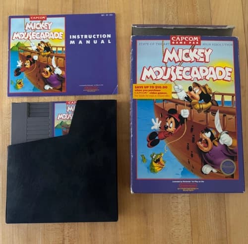 Mickey Mousecapade (Nintendo Entertainment System, 1988) CIB Tested