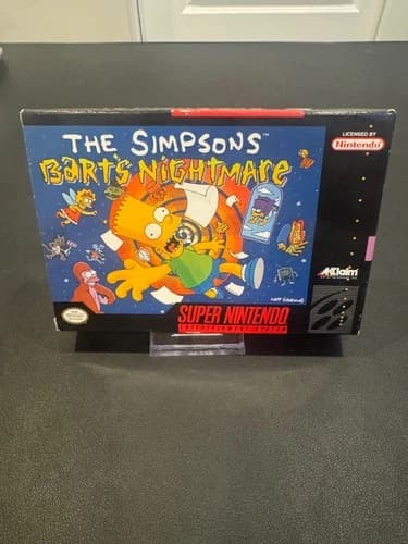 The Simpson's Bart's Nightmare Complete In Box CIB Super Nintendo SNES