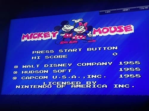 Mickey Mousecapade (Nintendo Entertainment System, 1988) -- MICKEY MOUSECAPADE