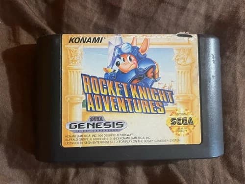 Rocket Knight Adventures Sega Genesis, Cartridge Only Konami Tested Authentic