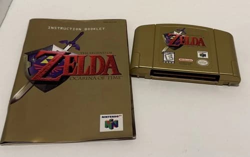 The Legend of Zelda Ocarina of Time Nintendo 64 N64 GOLD Collectors Authentic