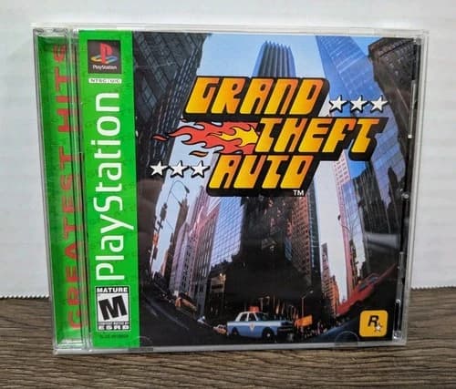 Grand Theft Auto (PlayStation, 1997) PS1 Greatest Hits Complete with Map Tested