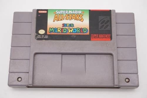 Nintendo SNS-5M-USA Super Mario All Stars And Super Mario World SNES Cartridge