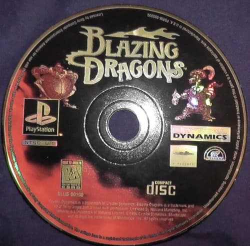 BLAZING DRAGONS PLAYSTATION GAME TESTED WORKING PS1
