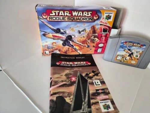 Star Wars Rogue Squadron N64 CIB Complete Clean Box Manual Authentic Tested Nice