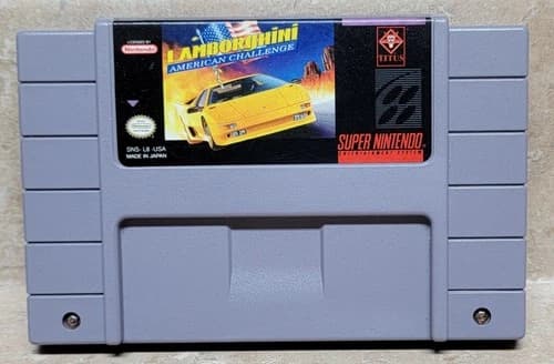 Lamborghini American Challenge Super Nintendo SNES AUTHENTIC Tested Video Game