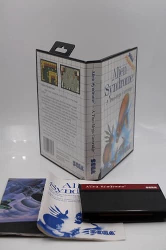 Alien Syndrome Sega Master System Complete CIB Manual Box game Tested!