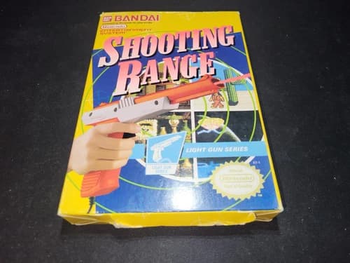 Shooting Range Bandai Authentic Nintendo NES EXMT condition COMPLETE n box!