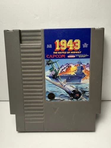 1943: The Battle of Midway (Nintendo NES, 1988) Authentic - Tested & Working!