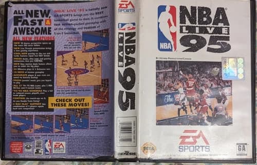 Sega Genesis NBA Live 95 Complete Cleaned & Tested Used Basketball