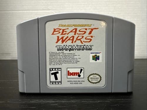 Transformers Beast Wars: Transmetals (Nintendo 64, N64) Authentic Catridge Only