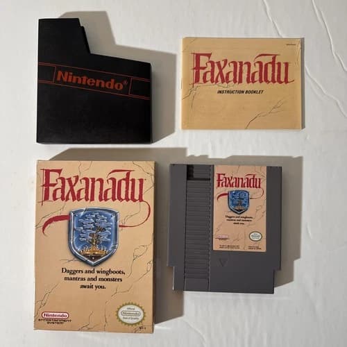 NES Faxanadu (Nintendo, 1989) CIB Complete In Box w/ Instructions Authentic