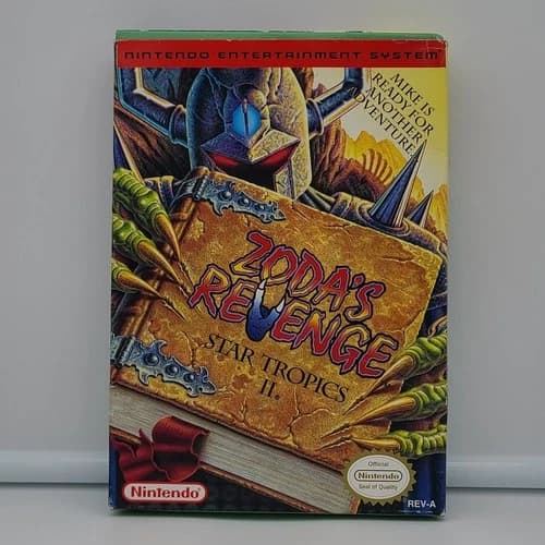 Star Tropics 2 Zodas Revenge Complete In Box Manual Tested Working Nintendo NES