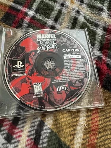 Marvel Super Heroes Vs Street Fighter PlayStation 1 Disc Only Tested Working