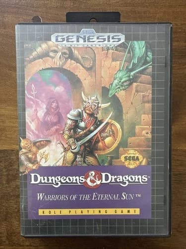 RARE Dungeons & Dragons: Warriors of the Eternal Sun Sega Genesis Video Game