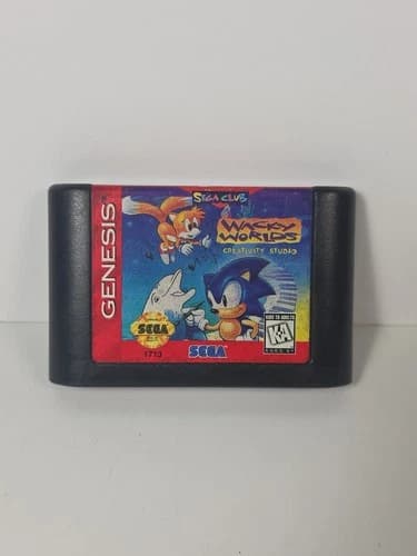 Wacky Worlds Creativity Studio Sega Genesis Video Game Cartridge Sonic Tails