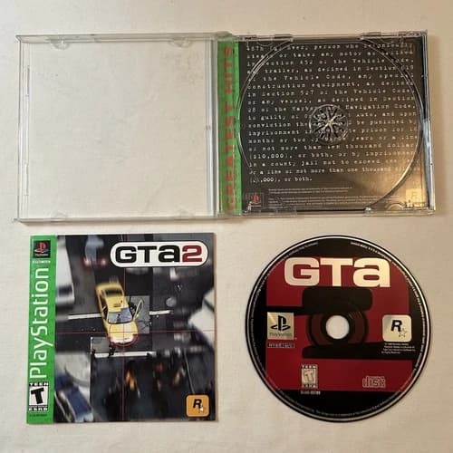 Grand Theft Auto 2 GTA 2 PlayStation 1 PS1 Greatest Hits NO Map FULLY TESTED!!!
