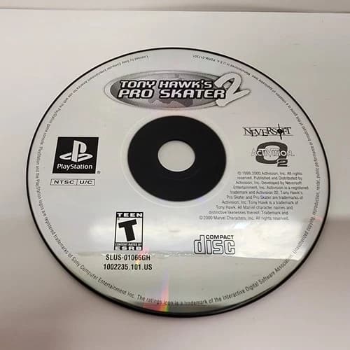 Tony Hawk's Pro Skater 2 (Sony PlayStation 1 PS1, 2000) Game Disc Only