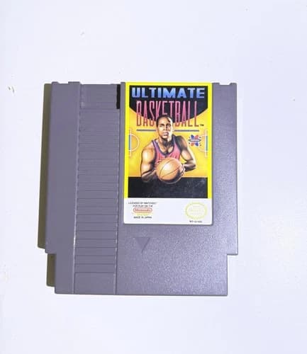ULTIMATE BASKETBALL CLASSIC VIDEO GAME Nintendo System 1985 CARTRIDGE NES HQ