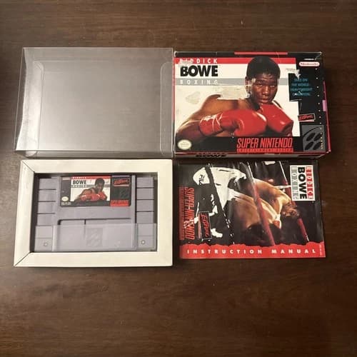 Riddick Bowe Boxing (Super Nintendo SNES) Complete - Tested - Authentic