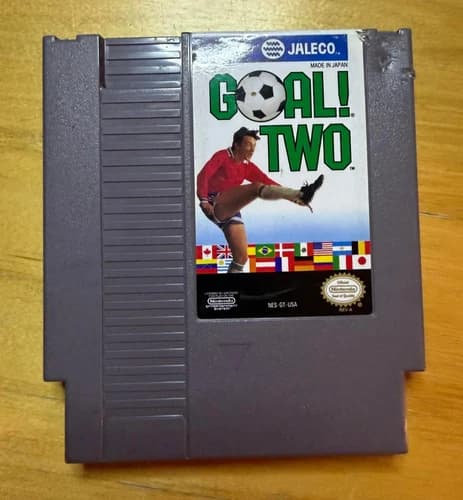 GOAL! TWO 2 Nintendo NES Soccer GAME Cartridge CART Jaleco (WORKS SEE PHOTOS)