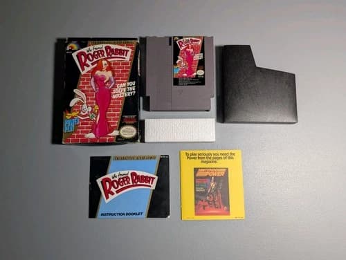 Who Framed Roger Rabbit In Box w/ Manual (Nintendo NES) Acceptable Condition