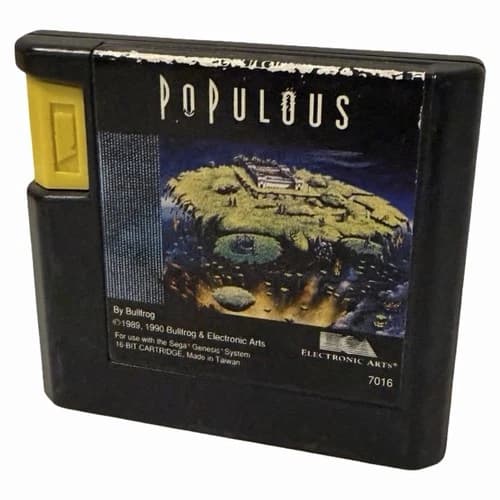 Populous (Sega Genesis, 1991) Authentic Cart Only TESTED & WORKING