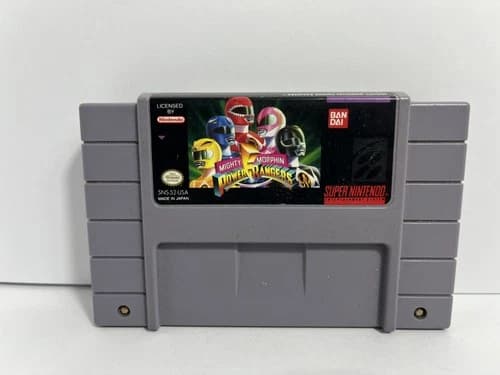 SNES MIGHTY MORPHINE POWER RANGERS SUPER NINTENDO AUTHENTIC TESTED WORKING