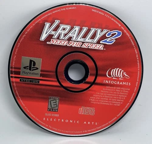 V-Rally 2 Need for Speed Sony Playstation PS1 Disc Only