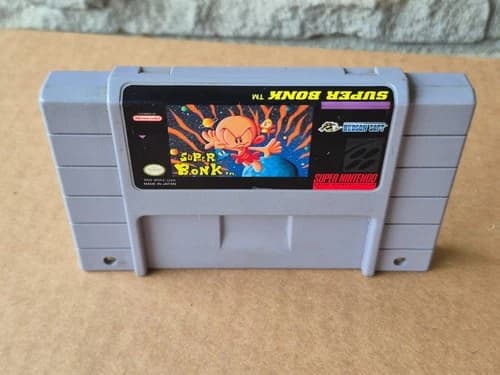 Super Bonk SNES Authentic Super Nintendo Tested & Working