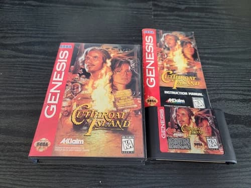 Cutthroat Island Sega Genesis Complete In Box CIB Great Shape PU