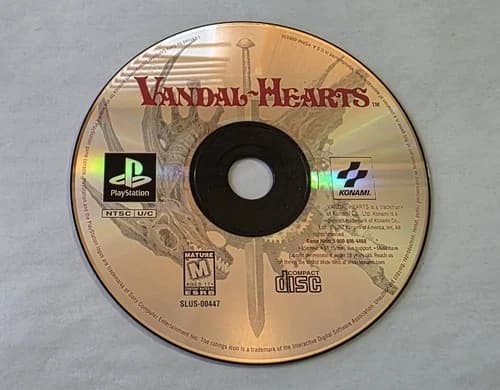 Vandal Hearts (Sony PlayStation 1, 1997) GAME DISC ONLY PS1 PSX Tested Working