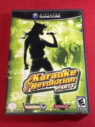 KARAOKE REVOLUTION PARTY Game Complete w/ manual for Nintendo GAMECUBE NO MIC