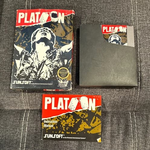 Platoon Nintendo NES ~ Complete In Box w Manual! ~ Works Great! ~ Fast Shipping!