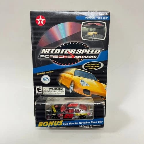 Need For Speed Porsche Unleashed Sampler w/ Bonus #28 Special Havoline Race Car