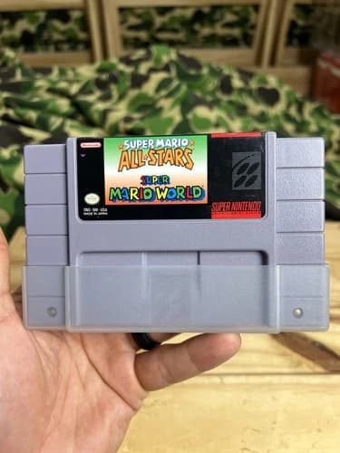 Super Mario All-Stars + Super Mario World~ Nintendo SNES~Authentic & Tested